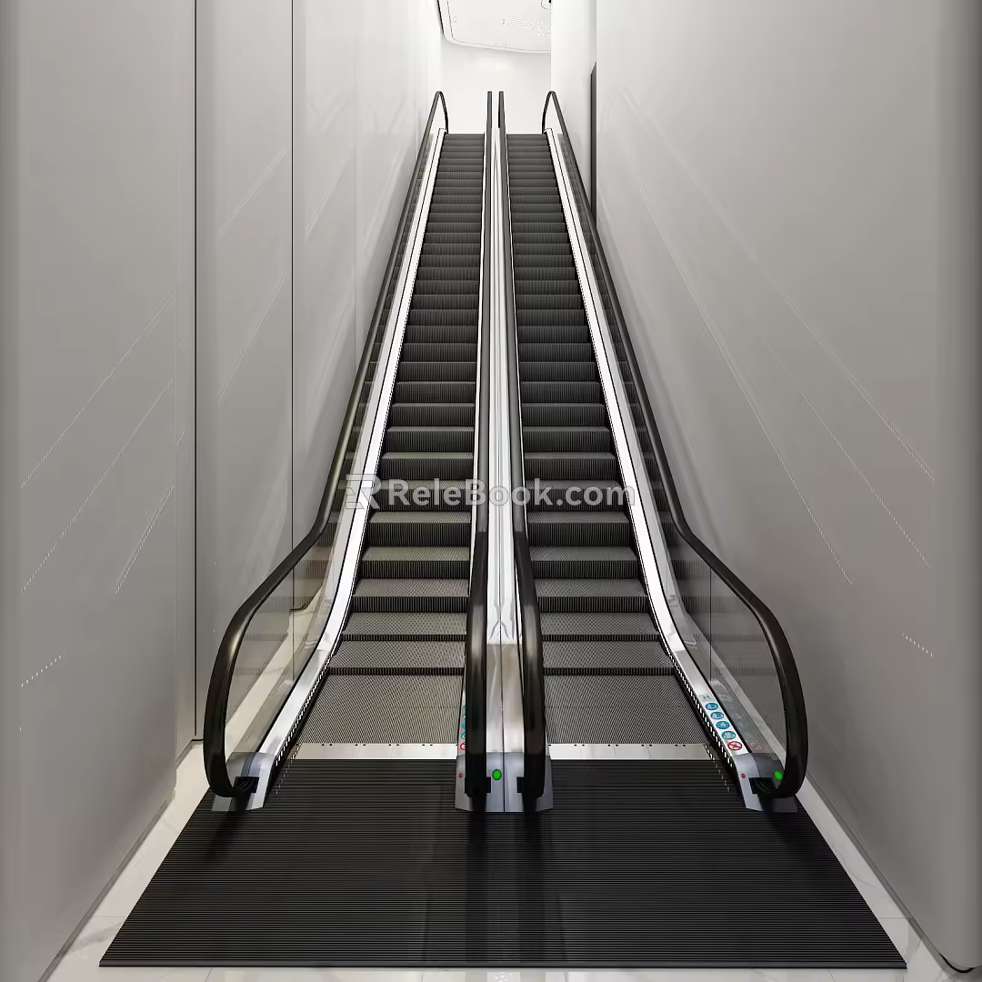 Modern Elevator Escalator 3d model