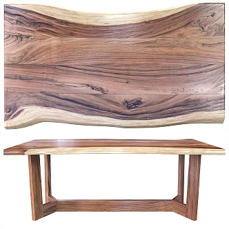 Wooden table 3d model