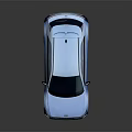 Light Blue Modern Car with Sleek Body Sporty Style Black Wheels And Red Accents