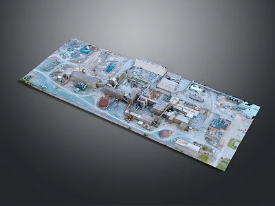Detailed Architectural Building Master Plan With Multiple Structures Roads And Green Areas 3d model