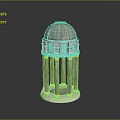 Classical Architectural Pavilion With Dome Roof Stone Columns And White Base Design