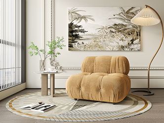 Modern single sofa 3d model