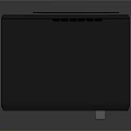 Modern Black Microwave Oven With Digital Control Panel And LED