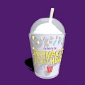 McDonald's Festive Drink Cup With Straw And Lid For Primace Birthday Celebration