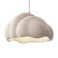 Stylish Cloud Shaped Pendant Light with White Black Design and Foam Like Textured Illuminated Surface