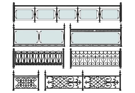 American Railing Iron Railing Handrail 3d model