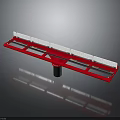 Red Track Equipment With White Sliding Parts And Black Base Structure