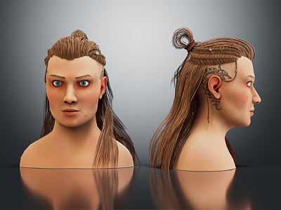 Modern Game Character Female Pirate Vikings model