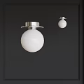 White Spherical Inflatable Decorations With Metal Base For Modern Interior Design