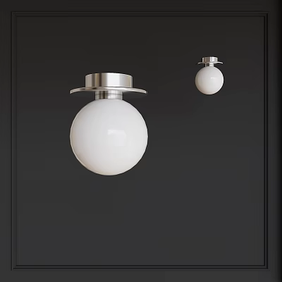 White Spherical Inflatable Decorations With Metal Base For Modern Interior Design 3d model