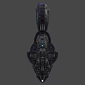 Futuristic Sci Fi Weapon with Advanced Mechanical Structure Blue Luminous Accents and Sleek Metallic Design