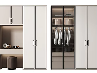 New Chinese style wardrobe dresser 3d model