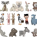 Adorable Stuffed Plush Toys Collection Featuring Teddy Bear Rabbit Deer And More