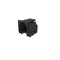 Black Plastic Network Connector Socket With Square Design And Pins For Electronic Equipment