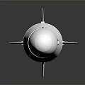 White Cylindrical Missile With Italian Flag Emblem And Rear Fins Design