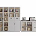 Multiple White Modern Bookcases With Doors Drawers And Office Storage Solutions