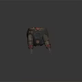 Small Smart Machine With Red And Black Body Multi Legged Design And Water Drops