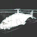 Orange And White Modern Helicopter With Rotor System And Cabin Windows 3d model