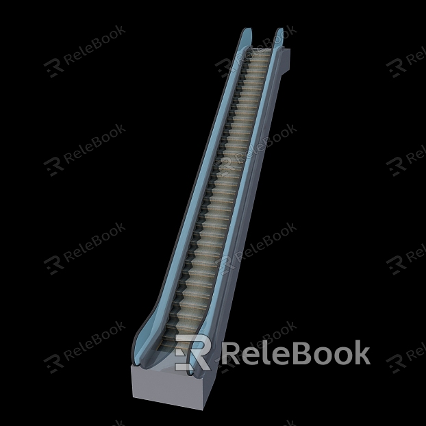 Modern elevator moving escalator model