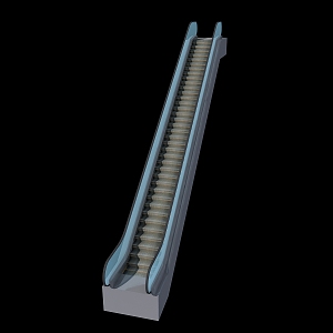 Modern elevator moving escalator 3d model