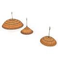 Woven Household Storage Items Three Different Sizes With Metal Hooks Braided Design