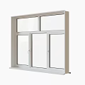 Various Window Frame Styles With Multiple Colors And Installation Example 3d model