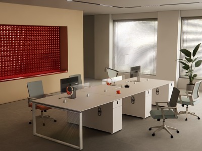 Modern Open Office Area Office Furniture Office Desk and Chair Combination model