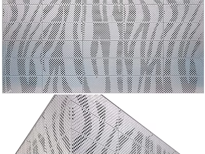 Patterned Perforated Metal Panels For Building Facade 3d model
