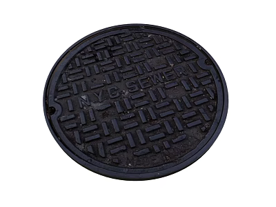Road Manhole Cover With Circular Design And Diamond Pattern For Urban Use 3d model