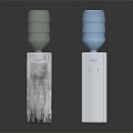 Two Home Water Dispensers With Gray And Blue Water Bottles For Daily Use