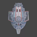 Futuristic Sci Fi Spaceship Design With Glowing Lights And Starry Background