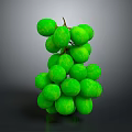 Plump Fresh Green Grapes with Vibrant Color and Juicy Look on Dark Background