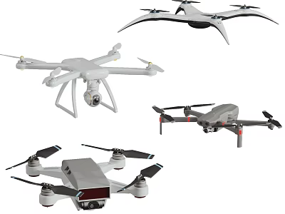 Modern drone aerial photography drone 3d model