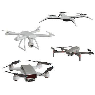 Modern drone aerial photography drone 3d model