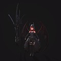 Cute little girl little girl archer anime character dark girl 3d model