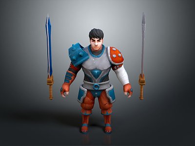 Western Samurai Western Warrior Western Hero Western Warrior Knight Hero Ancient Warrior Paladin 3d model