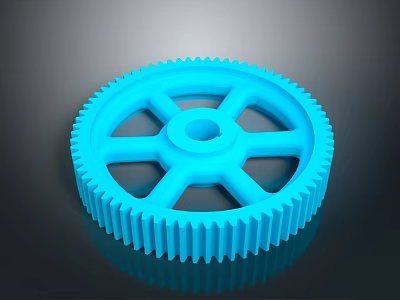 Blue Essential Precision Mechanical Gear Component for Hardware Tools Industrial Applications 3d model