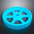 Blue Essential Precision Mechanical Gear Component for Hardware Tools Industrial Applications 3d model