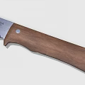 Weapon Knife Featuring Wooden Handle And Sharp Metal Blade By DYNAZ