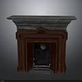 Classic Carved Wooden Fireplace Furniture With Stone Mantel And Metal Grate