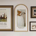 Framed Art Paintings Collection On Interior Wall With Various Styles