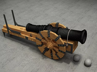 Industrial LOFT Cannon Artillery 3d model