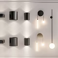 Modern Minimalist Interior Wall Lamps With Black Metal Sleek Lines And Various Designs
