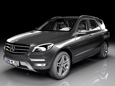 Luxury Black Mercedes SUV With Sleek Exterior Design And Stylish Alloy Wheels 3d model