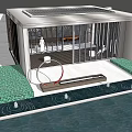 Modern Pavilion Book Bar Waterscape Viewing Pavilion 3d model