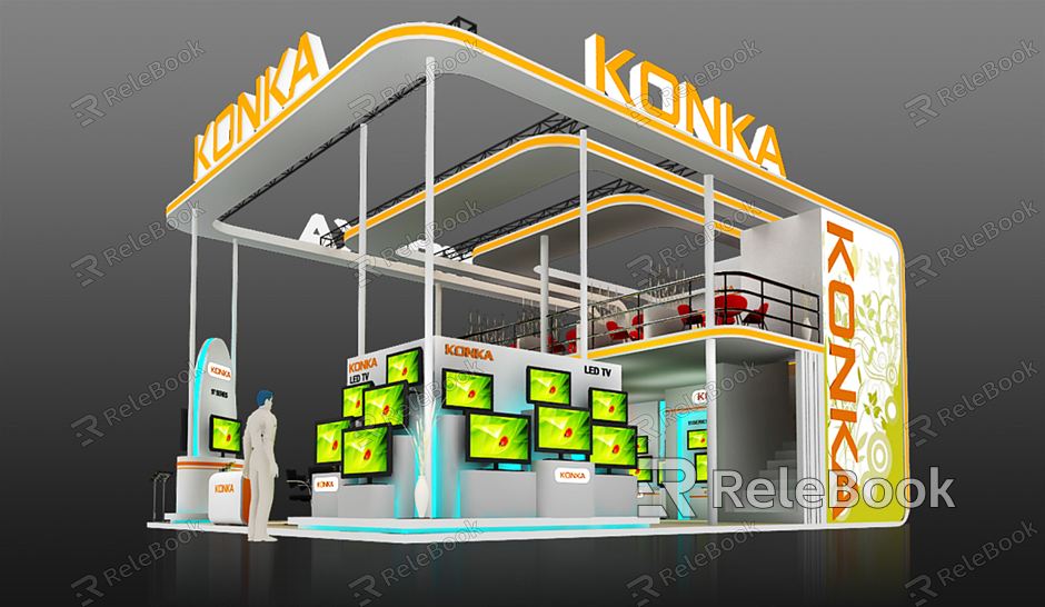 Modern Exhibition Canton Fair Booth Exhibition Hall Exhibition Temporary Exhibition Expo model