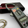 Industrial Clamp Meter With Digital Display Leather Case And Electrical Testing Cables