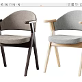 Modern Leisure Accent Chair With Dark Wood Arms Legs Light Gray Fabric Upholstered Seat Backrest