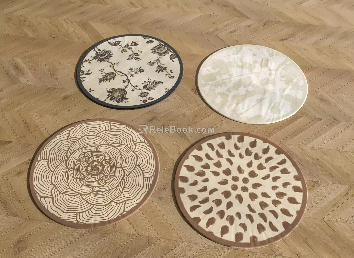 Round carpet 3d model