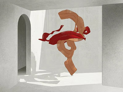 Art Abstract Hanging 3d model